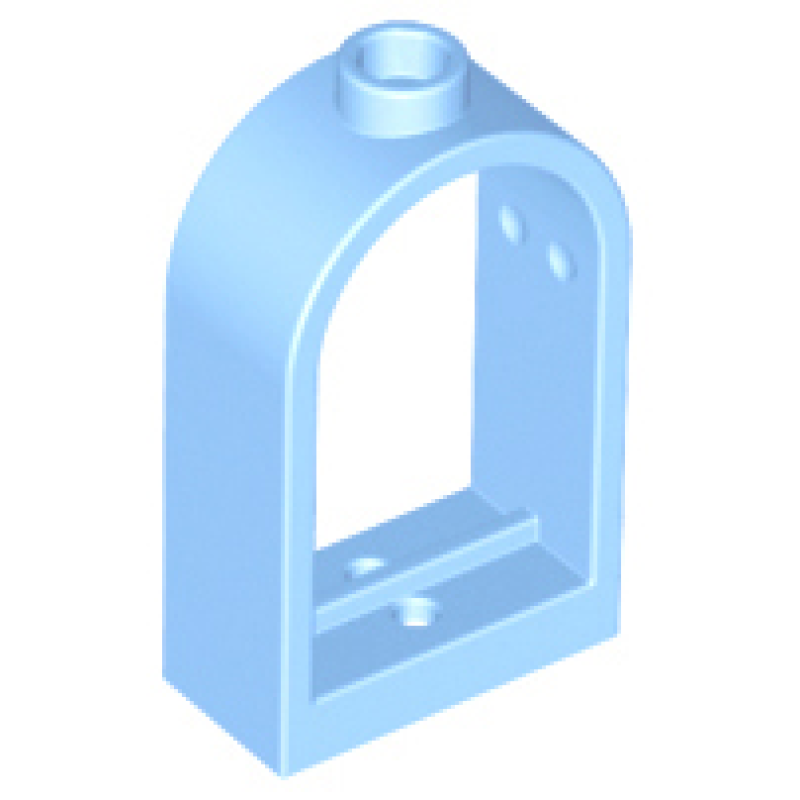 Raam 1x2x2 2/3 ronde bovenkant Bright Light Blue